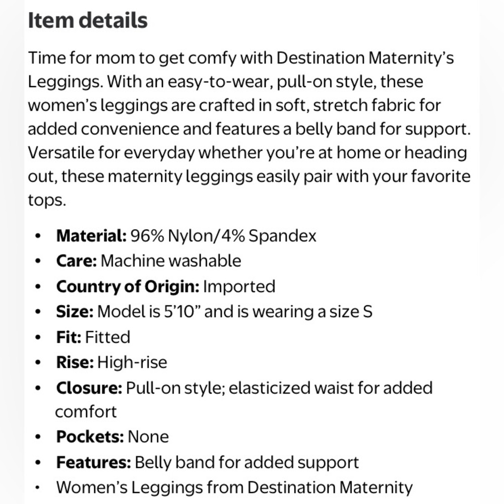 Destination Maternity Seamless Active Leggings Size Small NWT. - Picture 6 of 17